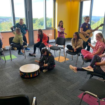 Loads of fun at group music therapy